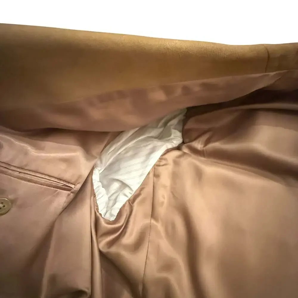 Lauren Ralph Lauren Tan Suede-Look Sport Coat Blazer 54R